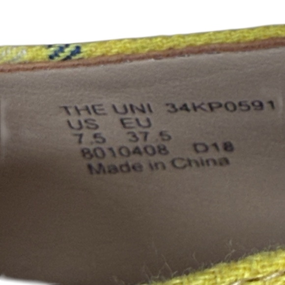 New In Box Katy Perry Collections The Uni Plaid Yellow Flats Size 7.5M - Picture 11 of 12